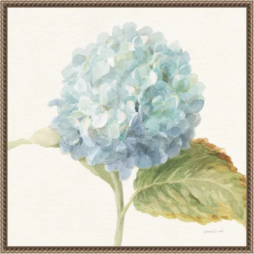 Vista 15 de Amanti Art Lienzo enmarcado para pared, 16 x 16 pulgadas, saco floral V cultivo de hortensia azul por Danhui Nai, lienzo enmarcado para pared, obras