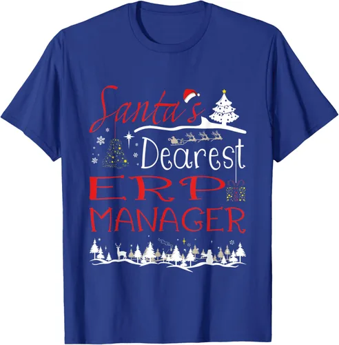Vista 21 de ERP Manager Xmas Job Cute Christmas T-Shirt