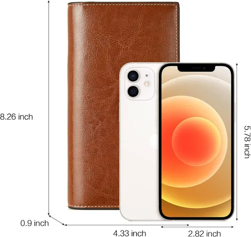 Vista 4 de BOSTANTEN Billeteras de cuero para mujer, paquete RFID, bolsos de cuero para mujer