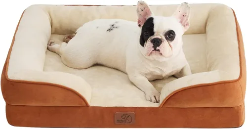 Vista 52 de Bedsure - Cama para gatos de interior, sofá cama lavable para perros muy pequeños, espuma de soporte con funda extraíble y lavable, forro Gris