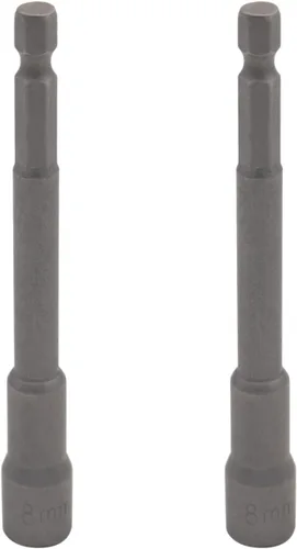 Vista 9 de Broca magnética de tuerca de 1/4 de pulgada con vástago hexagonal de 0.276 in, adaptador de enchufe de alimentación de cambio rápido, brocas