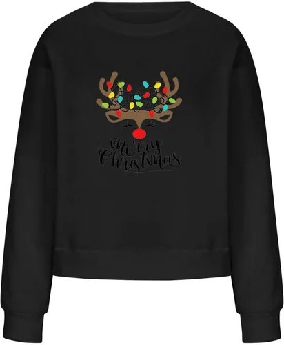 Vista 4 de UODSVP Disfraces de mujer de moda para otoño invierno casual cuello redondo impresos de manga larga