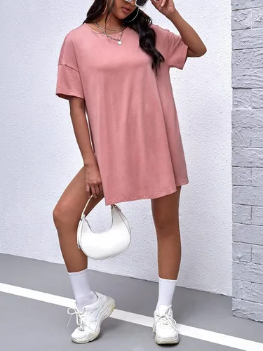 Vista 6 de OYOANGLE Conjunto de camiseta y pantalones cortos de maternidad de 2 piezas para mujer