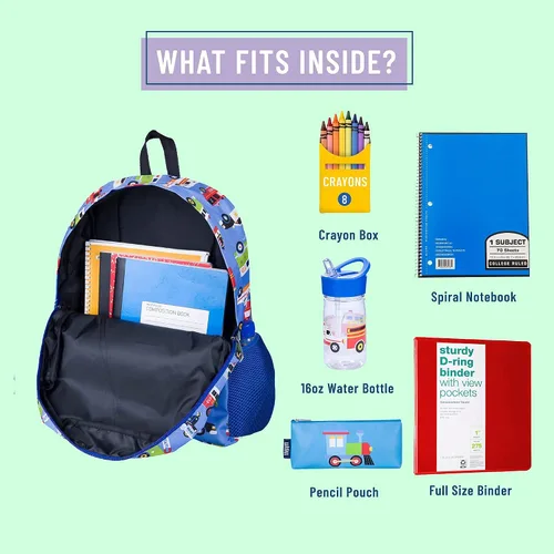 Vista 6 de Wildkin - Mochila infantil de 16 pulgadas con máscara facial (héroes)