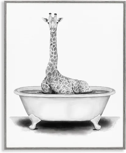 Vista 28 de Lindo conejo bebé en toallas de baño burbujas de jabón' Arte Giclée enmarcado