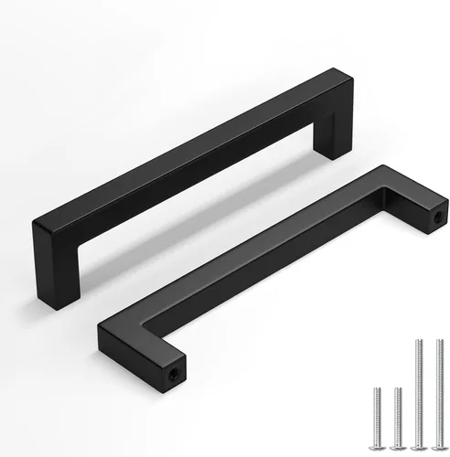 Vista 9 de homdiy Paquete de 1 tirador de gabinete negro mate de 3 pulgadas, manijas de cajón de acero inoxidable, manijas de cajón de acero inoxidable