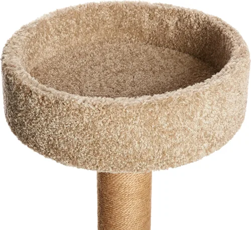 Vista 4 de Amazon Basics Árbol para gatos – Torre de actividad de escalada de varios niveles para gatos y gatitos para interiores, con postes rascadores