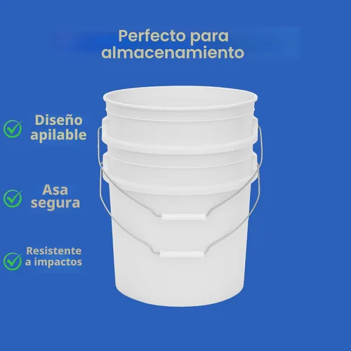 Vista 6 de Cubo y tapa de 3.5 galones, cubo multiusos de 90 mil, fabricado en los Estados Unidos, grado alimenticio, no contiene plástico BPA, reciclable