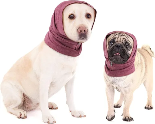 Vista 3 de Cubierta de orejas de perro para baño, secado y aseo, capucha para mascotas para aliviar la ansiedad y calmar, protector de oídos de perro