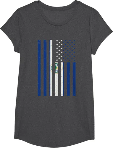 Vista 36 de El Salvador Shirt - El Salvador USA America Flag Men Women T-Shirt