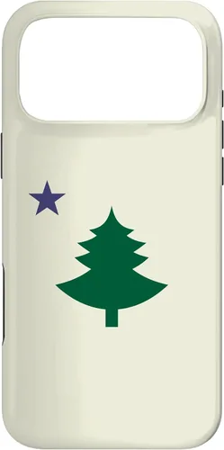 Vista 22 de Original Old Maine State Flag 1901 Pine Tree Star Case for iPhone 17