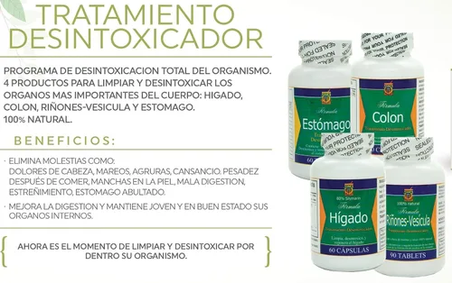 Vista 8 de Desintoxicador 4 Productos Para Limpiar Y Desintoxicar Colon, Rinones, Vesicula, Higado Y Estomago Como Lo Vio En Tv. por Nutrisalud Products