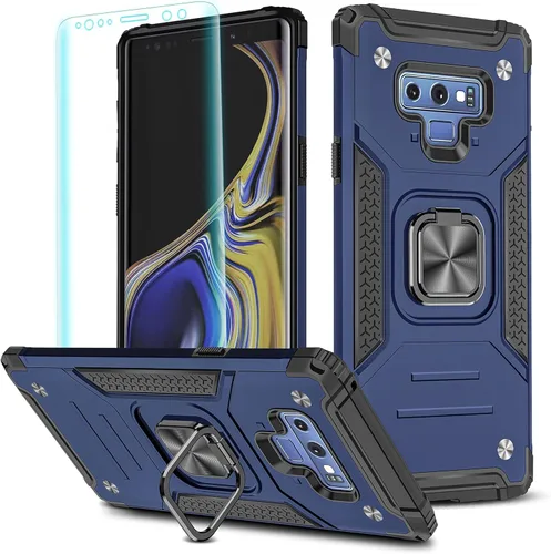 Vista 17 de YmhxcY Funda para Galaxy Note 8, funda para Galaxy Note 8 con protector de pantalla curvado 3D, fundas de grado armadura con soporte giratorio