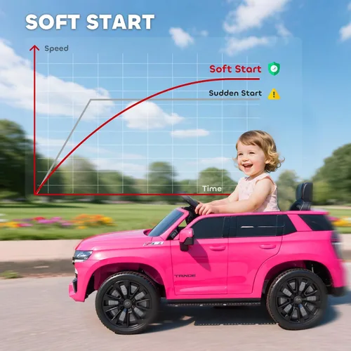 Vista 5 de Aosom - Automóvil de paseo con licencia Chevrolet Tahoe, juguete eléctrico con batería de 12 V y 7 AH, con control remoto para padres, luces LED