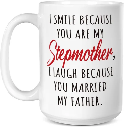 Vista 8 de Taza de café Bonus Dad de Fatbaby, divertidas tazas de café para regalo para padrastro de hija, hijo, hijastra, regalos para el Día del Padre