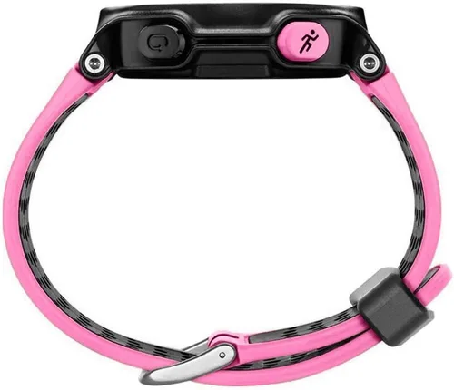 Vista 3 de Correa de repuesto de silicona suave para reloj inteligente Garmin Forerunner 230/235/220/620/630/735 01 rosa y negro