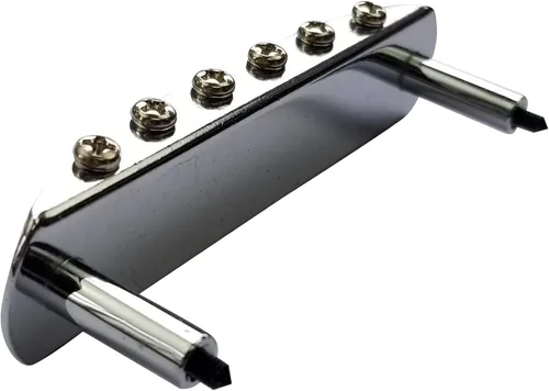 Vista 4 de Puente Mustang con sillines grandes, también se adapta a Fender Jaguar o Jazzmaster - Cromo Para Fender Mustang Vintage, Jaguar, Jazzmaster