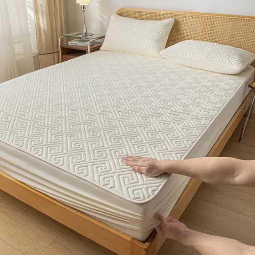 Vista 8 de FCLDESHOP Sábana elástica de bolsillo profundo, sábanas gruesas con impresión acolchada, para dormitorio de niño y niña, impermeable, barrera