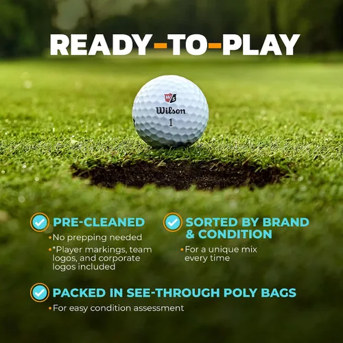 Vista 4 de ZUSSET 100% Recycled Golf Balls - Handpicked & Assorted HIT Away Used Golf Ball Bag - Ready to Play - Ideal for Driving Range Practice & Course