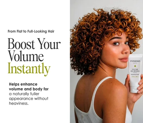 Vista 2 de Gel de volumen medio para cabello fino Define ondas y rizos con un acabado natural