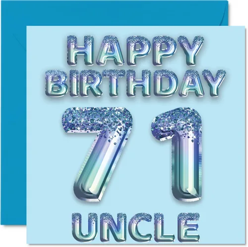 Vista 19 de Stuff4 Tarjeta de primer cumpleaños para niños, globo de fiesta con purpurina azul, tarjetas de feliz cumpleaños para niño de 1 año, nieto, hijo, 57