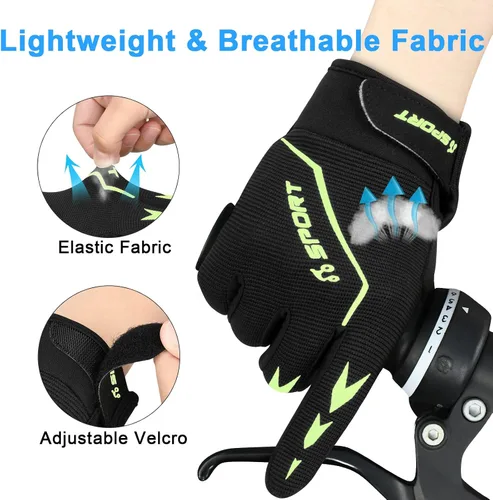Vista 4 de Guantes de ciclismo para hombresmujeres-almohadilla de gel de 0.197 in guantes antideslizantes de bicicleta de carretera para MTB ciclismo