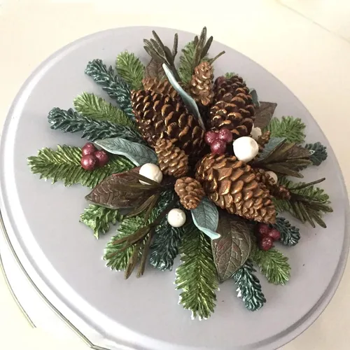 Vista 4 de ZHUOJIE Flower Pro - Molde de silicona para follaje de invierno y follaje de boda, decoración de pasteles y manualidades para bodas, guirnaldas