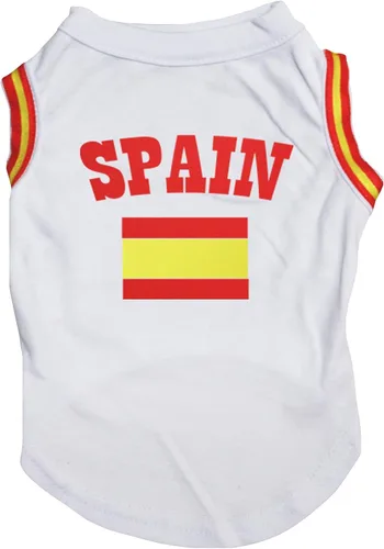 Vista 3 de Petitebella Camisa para perro cachorro con bandera de España (rojo, XS)