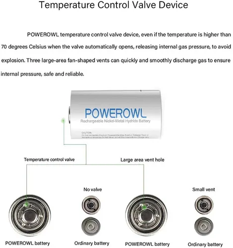 Vista 8 de Baterías C recargables con cargador de batería inteligente, 5000mAh-8