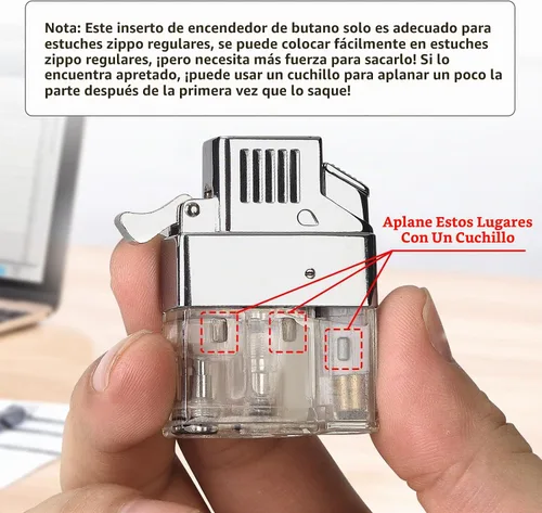Vista 5 de Coldown Inserto de encendedor de butano, encendedores de antorcha con llama
