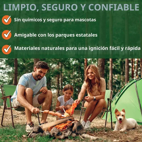 Vista 3 de Superior Trading - Cápsulas de arranque de fuego en cubo de plástico, iniciadores de fuego para fogatas, barbacoa, parrilla, hoguera, estufa de leña