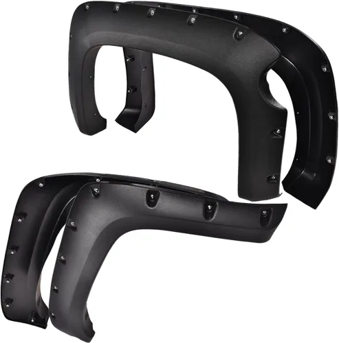 Vista 10 de ALLGOOD Guardabarros de rueda compatibles con Chevy Silverado 1500 2007-2013 Fleetside de 69.3 pulgadas para cama corta de doble cabina, solo