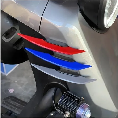 Vista 4 de Wings Side Fairing Motorcycle Winglets Fairing Side Spoiler Wind Wing Stickers Universal for Nt 1100 for Fz6 for Remax WHITE
