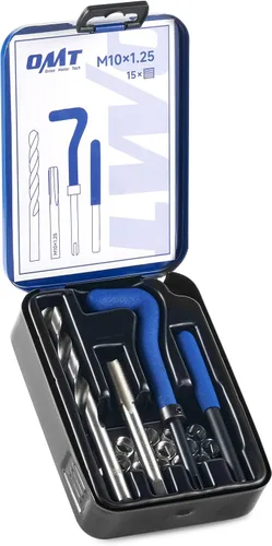 Vista 15 de Kit de reparación de roscas Helicoil de Orion Motor Tech, juego de herramientas de reparación de roscas de 1/4"-20 con broca HSS y 30 insertos
