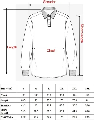 Vista 7 de Camisas polo de algodón para hombre, manga larga, absorben la humedad, camisas de golf con cuello