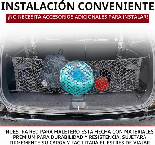 Vista 3 de Red de carga elástica para maletero de Honda Pilot 2016-2025 - Accesorios de automóvil - Organizador y almacenamiento de maletero premium - Red