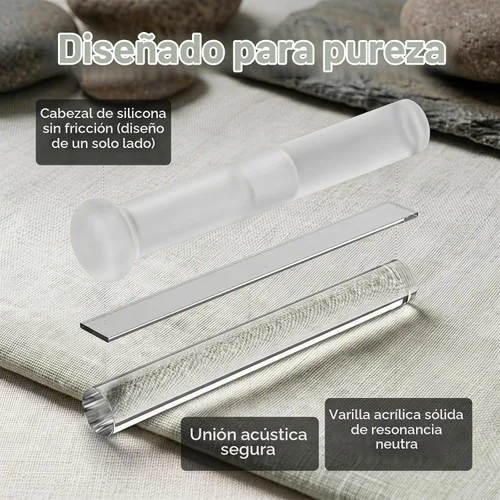 Vista 5 de SUPVOX - Mazo de acrílico para cantar, ligero con goma suave