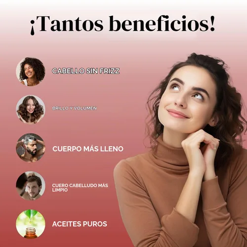 Vista 3 de Champú de aceite de argán para cabello seco - Champú sin sulfato para cabello dañado y encrespamiento con aceite de argán para el cabello - Champú