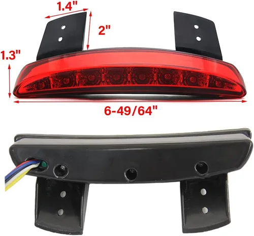 Vista 7 de DREAMIZER Luz Trasera LED para Motocicleta, Borde del Guardabarros, Luz de Freno con Señales de Giro para Sportster XL883N XL1200N XL1200V XL1200X