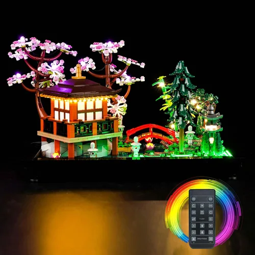 Vista 11 de Kit de Luces LED para LEGO 10281 Set de Árbol Bonsái, Luces de Decoración para Modelo Rosa