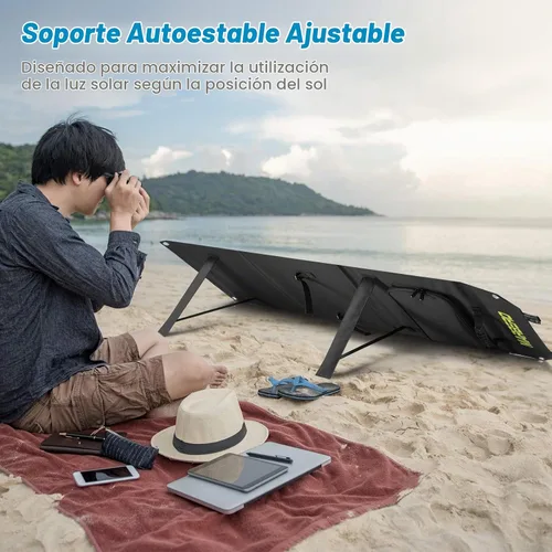 Vista 4 de MARBERO Panel Solar Portátil de 60W Panel Solar Plegable de 60 Vatios para Generadores Solares IP65 Impermeable 23% de Alta Eficiencia Puerto USB
