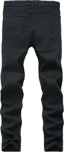Vista 2 de Pantalón de jean elastizado, ajustado, moderno, para hombre.