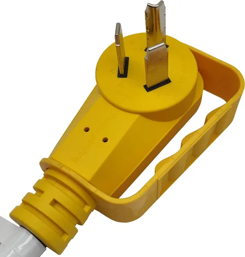 Vista 2 de Parkworld 64545 Cable de extensión EV, cable de extensión plano NEMA 10-30 de 3 clavijas, EV 10-30P a 10-30R, 30A, 125V/250V, 7500W (15FT)