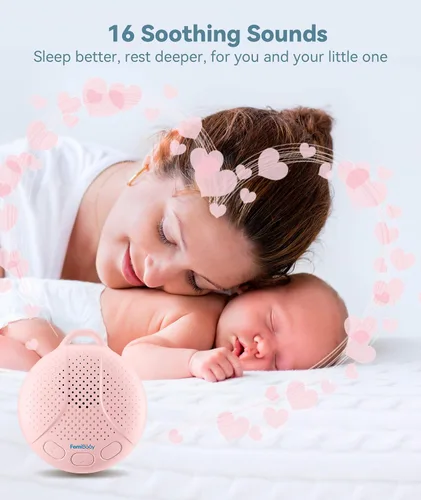 Vista 4 de Máquina de sonido para bebés y niños - Chupete de sueño para bebés Máquina portátil de ruido blanco con luz nocturna para guardería 16 sonidos