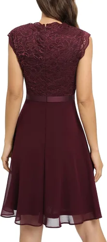 Vista 116 de Dressystar - Vestido de dama de honor, sin mangas, con cuello en V, para fiesta de boda