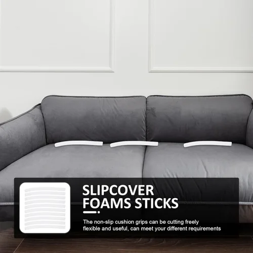 Vista 7 de VOSAREA 20 piezas de fundas de sofá con agarres de espuma para funda de sofá, relleno de huecos, tiras de agarre antideslizantes para sillones