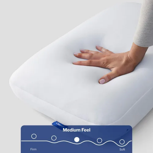 Vista 3 de Almohada Casper Hybrid para dormir, estándar, blanca
