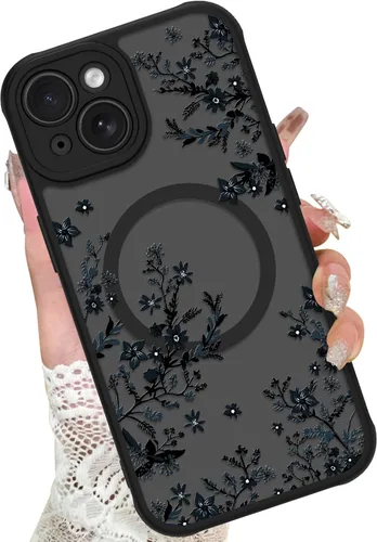 Vista 34 de KANGHAR - Funda para iPhone 11 [Compatible con Magsafe] Patrón estampado de leopardo Lindo guepardo Funda protectora magnética para niñas, mujeres
