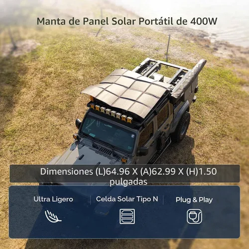 Vista 4 de RENOGY REGO 400W Portable Solar Panel, N-Type 25% High Efficiency