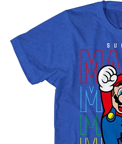 Vista 5 de Nintendo Camiseta de Mario Kart para hombre - Camiseta vintage Mario, Luigi, Zelda, Kirby y Donkey Kong